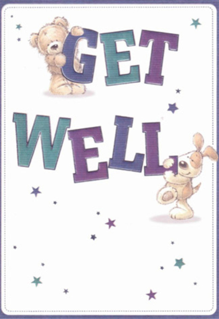Joyful encouragement comes alive in this illustrated get well card-two cheerful companions, a bear and a puppy, take center stage beneath a shower of twinkling stars. Their brightly hued fur, soft enough to imagine stroking, captures the playful innocence often seen in Brondesbury's friendly community gatherings. Big, cheerful lettering in purples and aquas grounds the design, while background tones remain airy and clean, reminiscent of quiet mornings along Brondesbury Park. The magnetic charm of the card's textures-soft plush, velvety ears-lends a sense of gentle touch, as tangible as running your hands over a bouquet from Brondesbury Flowers. Each artistic decision speaks to tenderness and care, much like arranging fresh, local blooms for delivery. The mood is inclusive and chipper, well suited to lifting spirits for recipients of any age, while the sight of scattered stars hints at the joys and possibilities woven through everyday life in NW6. This card, paired with flowers, creates a comforting circle of hope-a heartfelt reminder that support is never far away.
